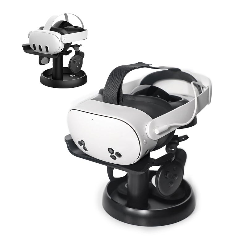 AMVR Stand Holder Compatible with Quest 3s/Quest 3/Vision Pro/Quest 2/Pico 4/for PSVR 2 - Universal VR Headset Display Dock, Stable Bracket Storage Round Base, Mount Install Easy - Image 1